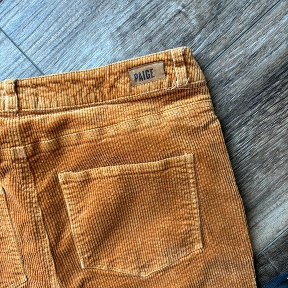 Paige Jeans Corduroy Hoxton Ankle Pants Marigold Women's Size 30 - Picture 2 of 15